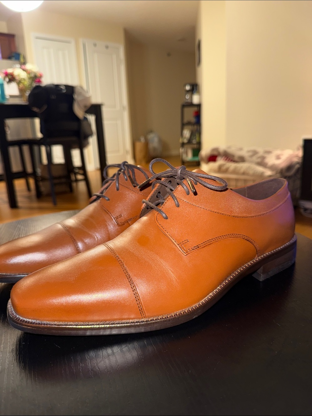 Men's Tan Leather Dress Shoes